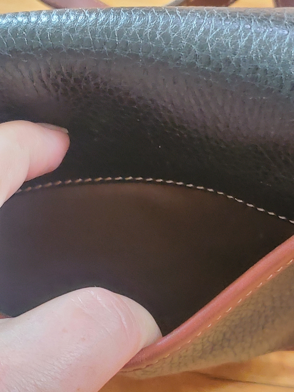 Coach Black and Brown Pebbled Leather Crossbody Bag - Picture 8 of 12